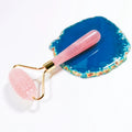HZ Original Factory Face 2 Pack Jade Premium Certified Rose Quartz Roller and Gua Sha Set
