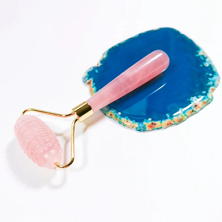 HZ Original Factory Face 2 Pack Jade Premium Certified Rose Quartz Roller and Gua Sha Set