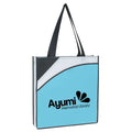 Korean Woman's Large Suede Tote Bag Non-Woven Conference Tote with Front Pocket Hook & Loop Closure Letter Pattern Shopping Bag