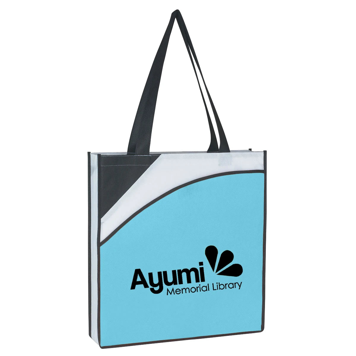 Korean Woman's Large Suede Tote Bag Non-Woven Conference Tote with Front Pocket Hook & Loop Closure Letter Pattern Shopping Bag