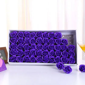 INUNION 3 Layers with Base 5cm Wide 50PCS Soap Roses Flower