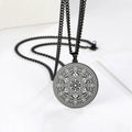 Vintage Necklace Charm Yoga Mandala Necklace Amulet Religious Pendant Necklace for Women