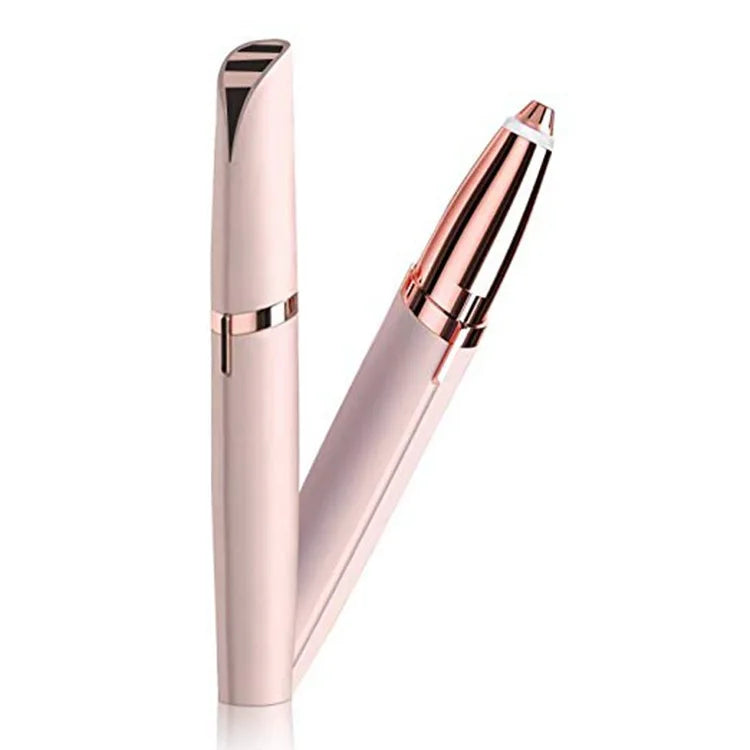 Multifunctional Portable Electric USB Rechargeable Painless Facial Eyebrow Remover Trimmer Alloy Pointed Blade Pink Women