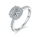 Unique Designs Moissanite Hexagonal 925 Sterling Silver Gold Women Engagement Diamond Wedding Ring