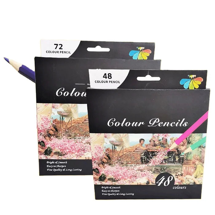 Wholesale Cheap Price 48 or 72 Colors Oil-Based 3.0mm Standard Pencil for Kids Drawing