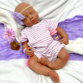 50cm Realistic Soft Full Solid Silicone Newborn Open Mouth Baby Asleep LouLou Weighted Reborn Baby Girl Doll for Kids Xmas Gift
