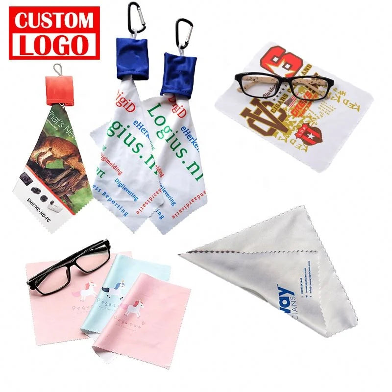 Clean Room Wiping Cloth Dusting Logo Printed Microfiber Lens Cleaning Custom Cleaning Cloth Screen Glasses