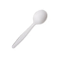 Stocked Individual Packaging Compostable PSM Material Soup Spoon Biodegradable Tea Spoon for Camping & Party