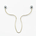 New Design Fashion Rust&Saltwater Resistance Metal Brass Big U Shape Buckle With Pearl Bikinic Connector for Garment Accessories