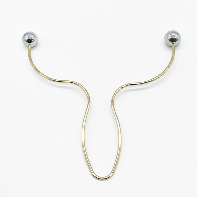 New Design Fashion Rust&Saltwater Resistance Metal Brass Big U Shape Buckle With Pearl Bikinic Connector for Garment Accessories