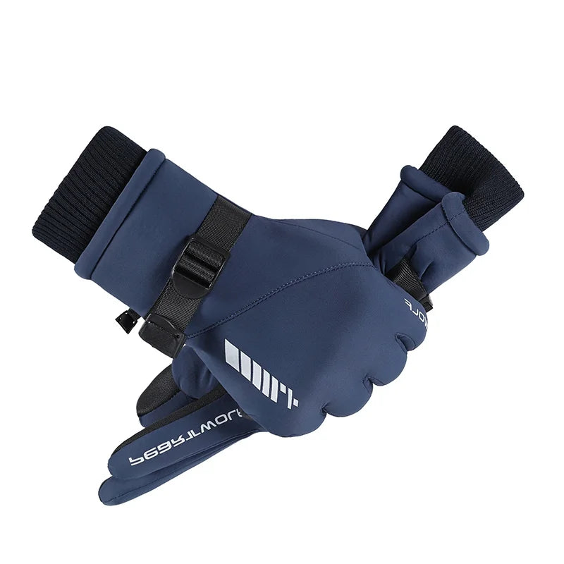Custom logo Windproof Bike Cycling Male Touchscreen Hand Sport Gloves Winter