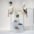 Lavinia Display Fashion Fabric Covered Men Manikin Model Male Mannequin Half Body Torso Clothes Display Male  for Window