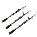 FTK 1.5M-2.1M Spinning/Casting Fishing Rods Carbon Fiber Telescopic Fishing Rod Lure Bass Rod