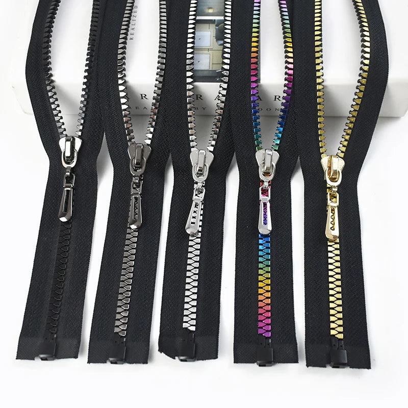 Meetee KY921 8# 80cm DIY Sewing Kit Garment Accessories Triangular Tooth Zip Eco-friendly Zippers Open-end Resin Zipper