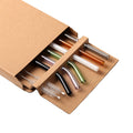 2022 Popular  Hot Selling Reusable High Borosilicate Colored Glass Straw Set Drinking Straw