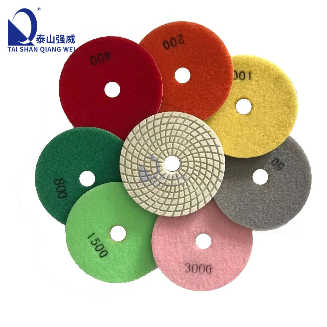 100mm 4inch Flexible Dry Granite Marble Diamond Polishing Pad for Angle Grinder