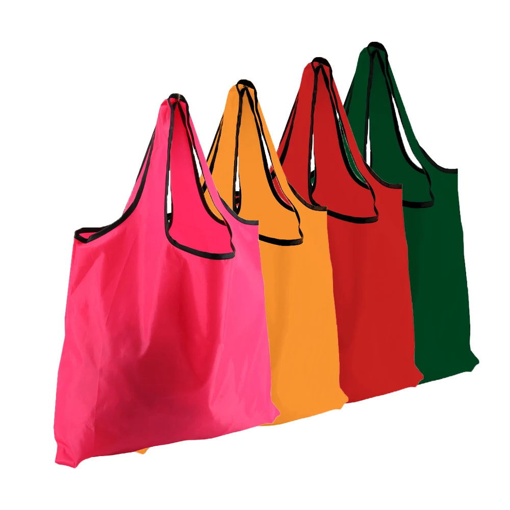 Cheap Eco-friendly Waterproof Custom Logo Print Foldable Reusable RPET Shopping Bag With Pouch