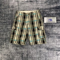 DENIMGUYS Fashion Mens Summer Street Casual Plaid Check Tartan Cargo Shorts Pants for Men