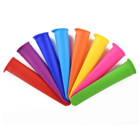 Customizable Eco-friendly BPA Free Silicone Popsicle Maker Reusable Ice-Cream Mold Ice Cream Sticks Safe for Making Pops Treats