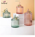 Nailprof Nail Art Dappen Dish Glass Household Storage Jar Green/Pink Candy Container Crystal Cotton Jewels Box Multi-Size