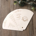 DIY Creative Fan Shape Paper Restaurant Food Menus Vintage Luxury Event Wedding Dinner Menu Cards