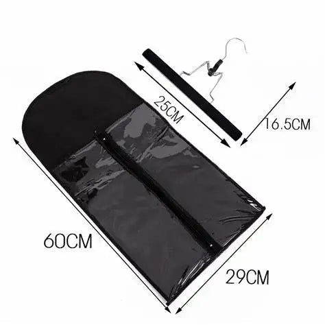 Hair Extension Hanger Double Side Anti slip Portable Suit Bag Polyester Zipper Protective Wig Bag