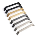 Oukali Wholesale Modern Simple Kitchen Cabinet Handle Cupboard Drawer Zinc Black 128mm Furniture Pull Handles
