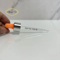 In Stock Shiny Gold and Silver Smooth Glass Pipette Aluminum Dropper with 18/410 Screw Cap Made of Plastic