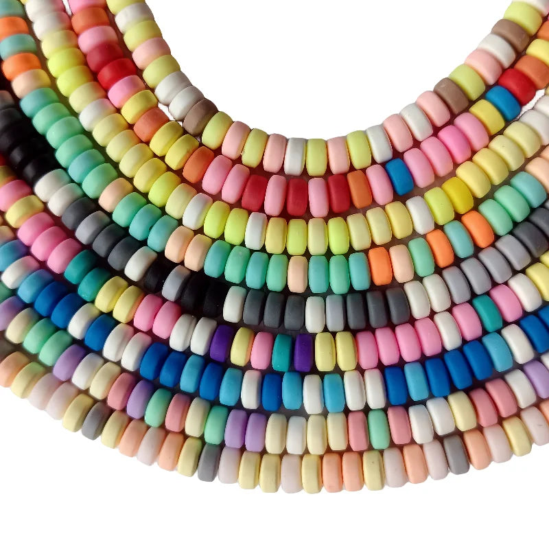 2024 Hot Selling Light Orange Circular Polymer Clay DIY Mobile Phone Chain Necklace Handmade Craft Jewelry
