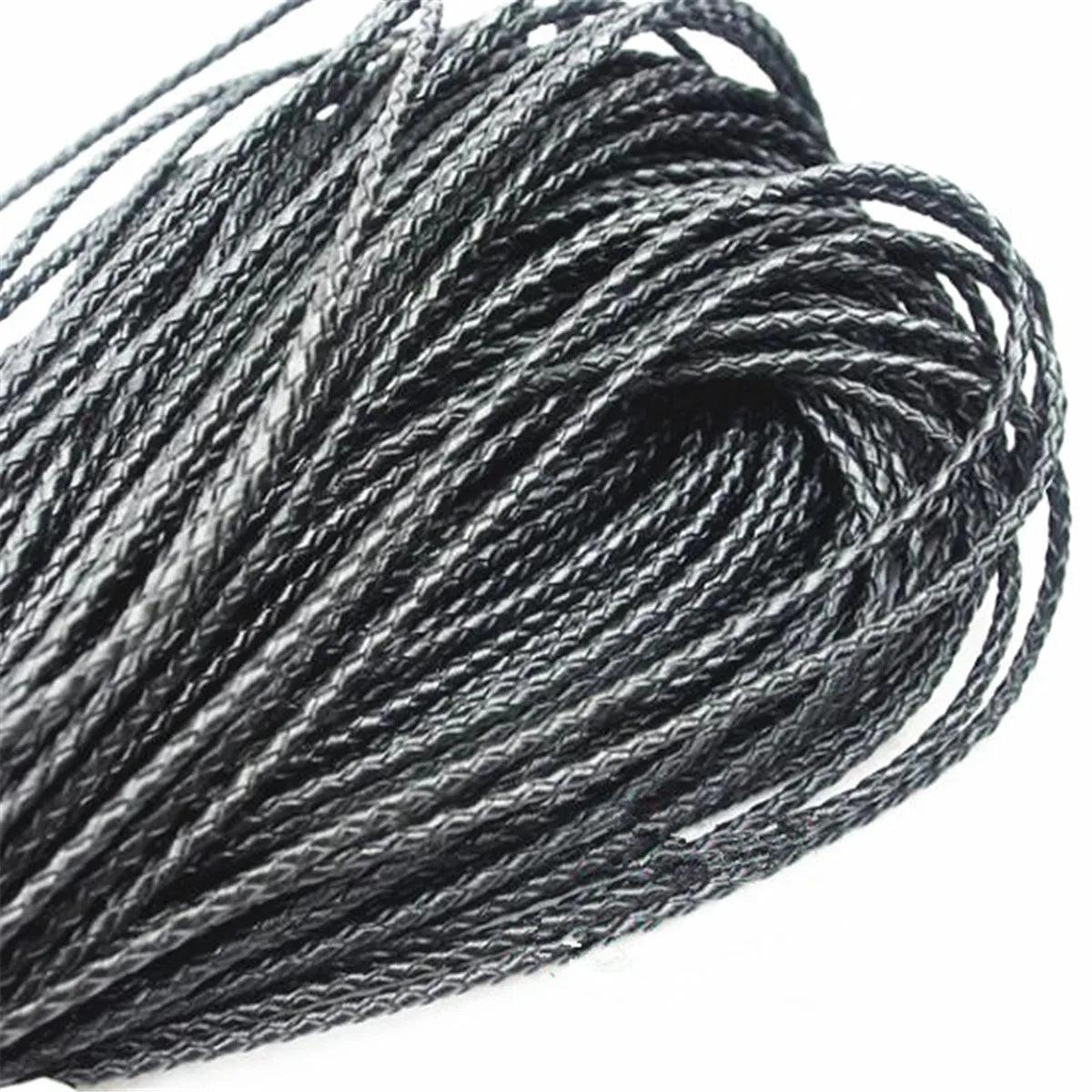 1M 3mm Round Bolo Braided Rope Imitation Cowhide Cow Leather Cord DIY Craft Making Jewelry Gift