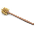 Non Slip Sisal Bristles Bamboo Toilet Cleaning Brush Long Handle Reusable Beech Wood Toilet Brush for Bathroom
