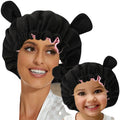 Polar Fleece Nightcap Cute Bear Ears Home Cap Plain Style Fabric Material Children's Family Warm Windproof Winter