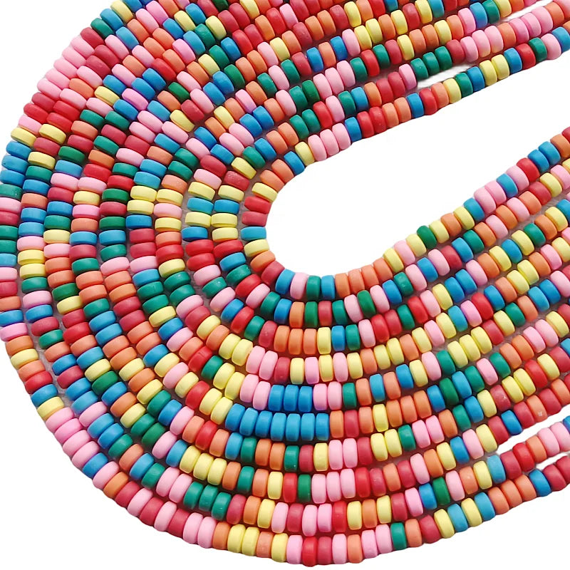 2024 Bright 6mm Round Abacus DIY Soft Clay Beads Bracelet Necklace Earrings Loose Beads Wholesale