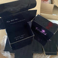 Black Folding Paper Box Printed Logo Shipping Gift Corrugated Cardboard Mailer Box Foil Printing