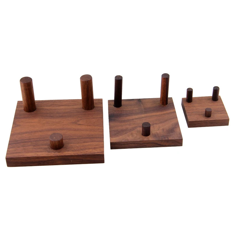 New Arrival Foldable Modern Style Wood Octagon Small Crystal Stand Gemstone Holder and Mineral Display Stone Rack