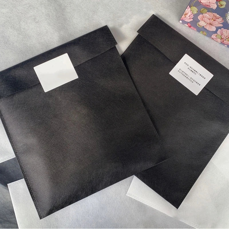 Customized LOGO Non-woven Fabric Packaging Flat-cut Dust-proof Bags Self-adhesive Self-sticking Clothes Self-sealing Pockets