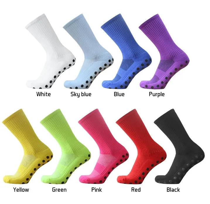 Factory Custom Man's Grip Soccer Socks With Nylon&cotton Breathable Sport Anti slip Grip Socks for Running Football Socks Tap