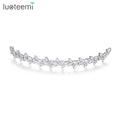 LUOTEEMI Designer Headband Wedding Bridal Cubic Zirconia Hair Jewelry Party Accessories Head Braided Handmade Hairband Woman MegaBDM
