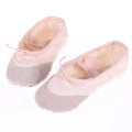 Flesh Kids Mesh Flat Ballet slippers Half Sole Canvas Ballet Dance Shoes