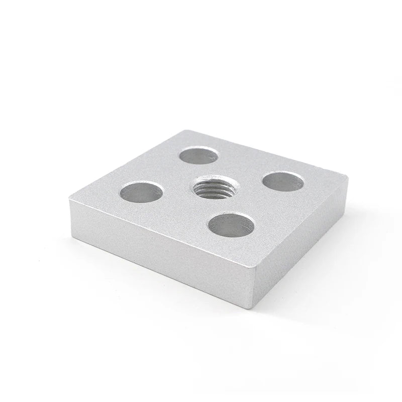 9090A-M16 Aluminium Base Plate Silver White Anodizing Profile End Connection Plate for 9090 T Slot Aluminium Profile #7006-2
