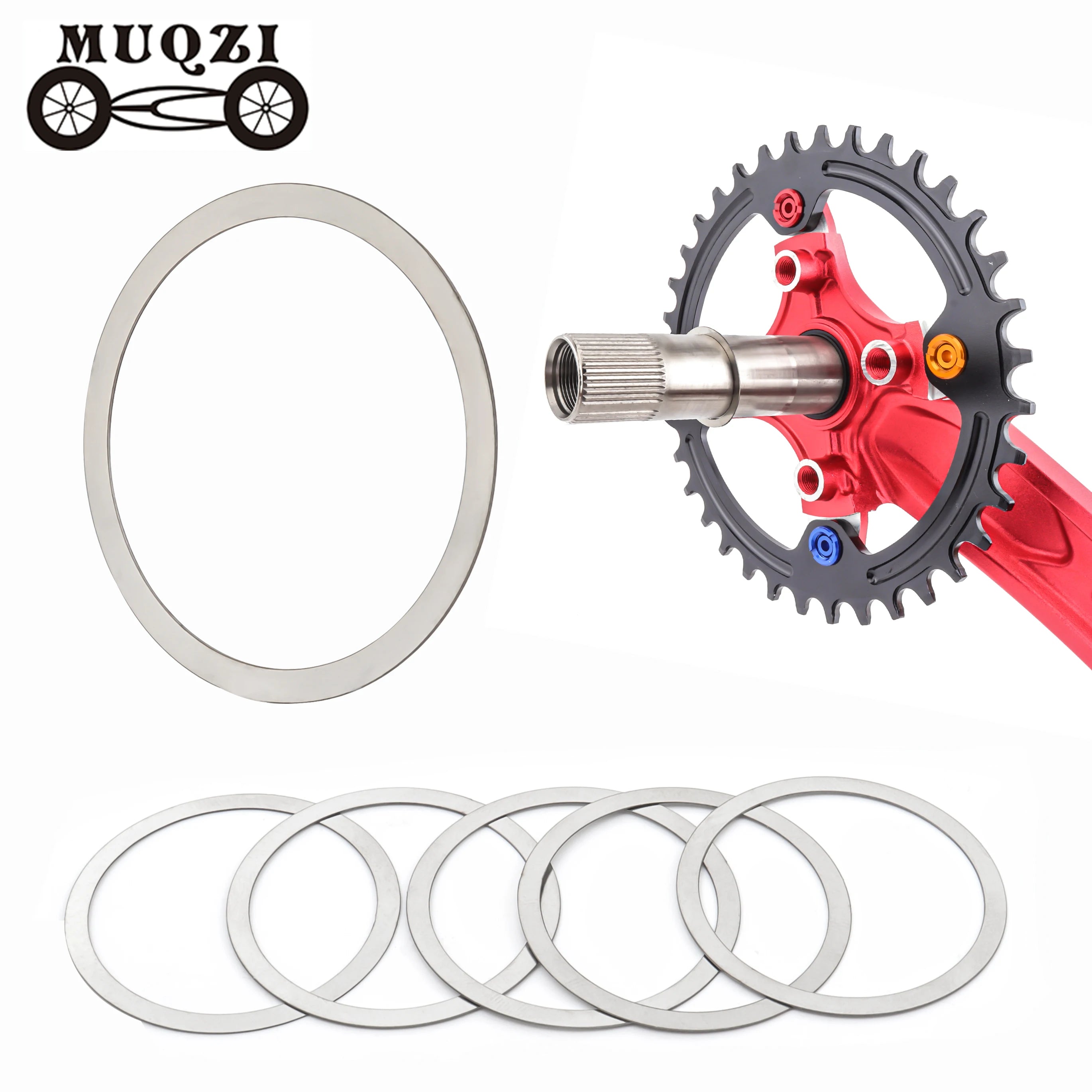 MUQZI BB30 BB86 BB91 BB92 PF30 MTB Road Bike Crankset Washer Bicycle Stainless Steel  Crank Washer 24 29 30 MM Crank Shimhim