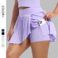 Custom Women Pleated Tennis Skirts Built in Shorts Butt Lifting Golf Skirts With Pockets Outdoors Casual Skirts