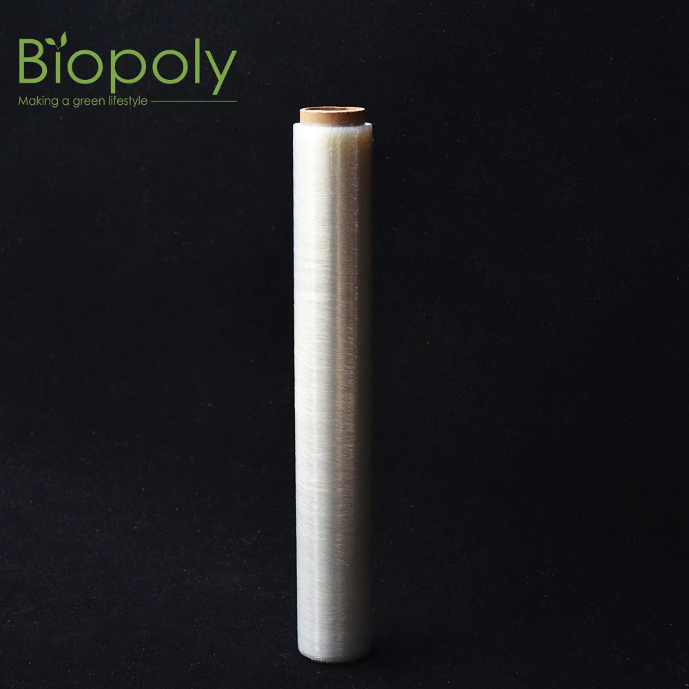 New Design Biodegradable Compostable Environmental Eco Friendly  Plastic Food Grade Pla Pbat Cling Film Wrap Jumbo Roll Price