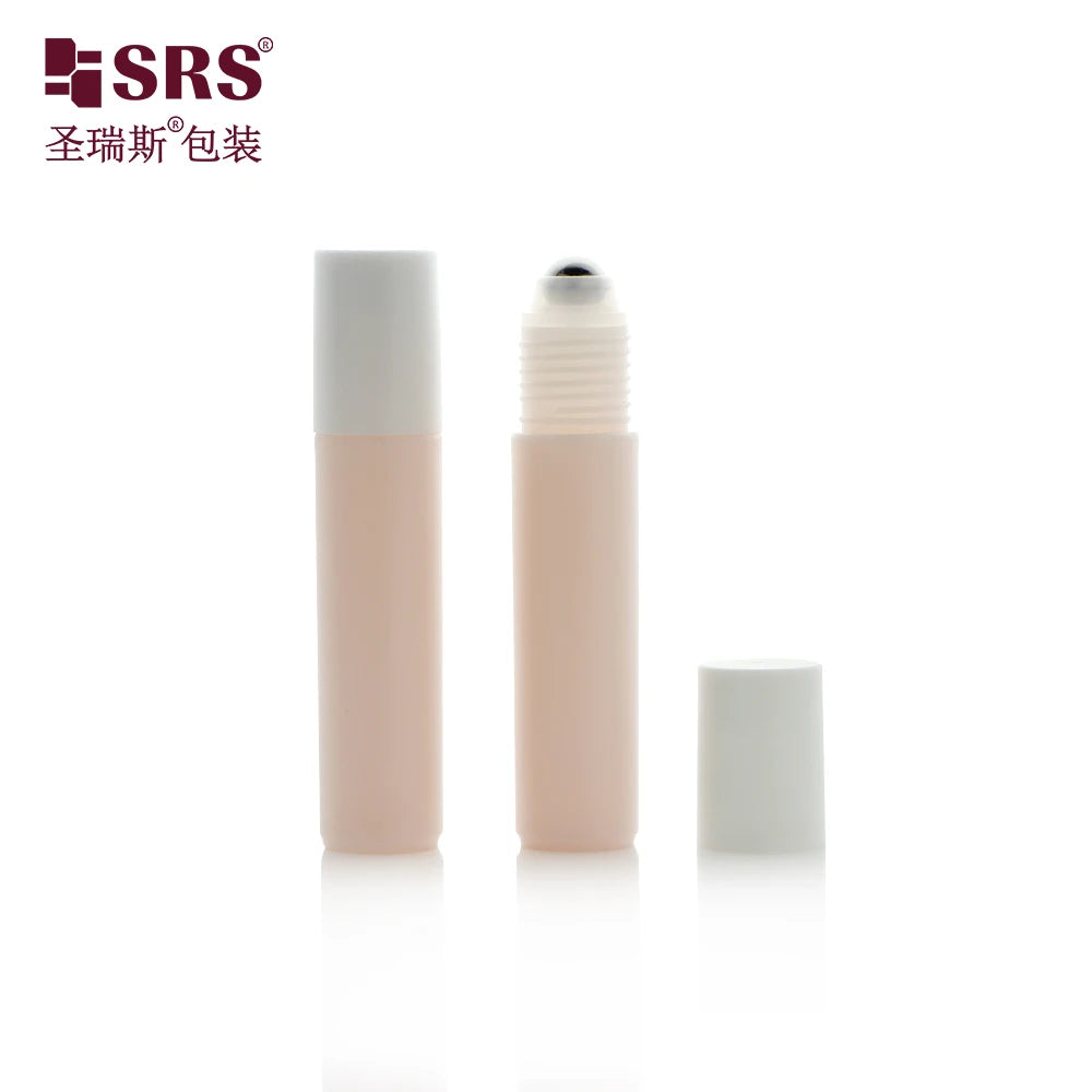 Custom matte  Finishing 10ml PP Plastic Roller Bottle Empty Eye Serum Massage Packaging