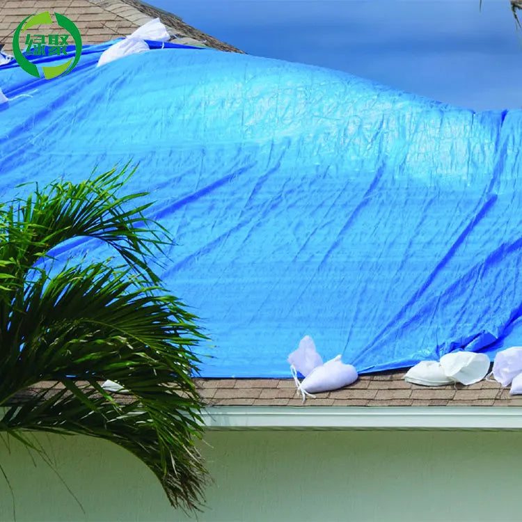 20x26 Ft 6x8 m Waterproof Roofing Tarps Hurricane Tarp Poly Tarpaulin Cover