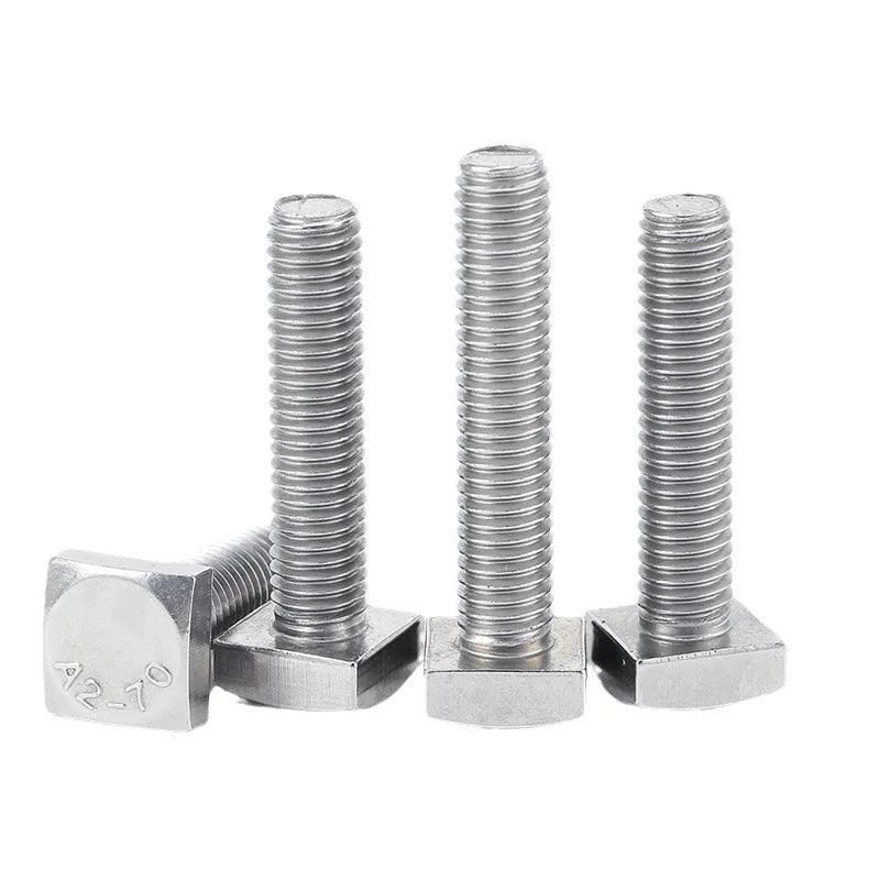 A2-70 A2-80 A4-70 A4-80 18-8 SS304 SS316 Stainless Steel Square Head Bolts