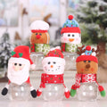 New Creative DIY Navidad Children's Gift Box Transparent Plastic Peace Candy Box Christmas Candy Jar