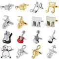 Fashion Brand Mens Cufflink Brass Musical Instrument Cufflinks for Men Luxury Custom Note Sax Cuff Button French Shirt Cuff Link