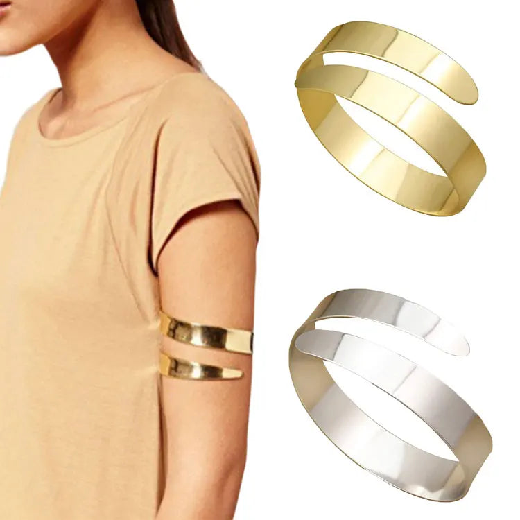 Hot Sale Women Cuff Bracelet Bangles Adjustable Gold Plated Swirl Snake Upper Arm Cuff Armband Bangle Bracelet Customized