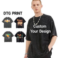 Latest Custom Printed Hip Hop Oversized Blank T-Shirts Heavy Cotton 275 Grams Mens Washed Jersey Fabric Tee Shirt